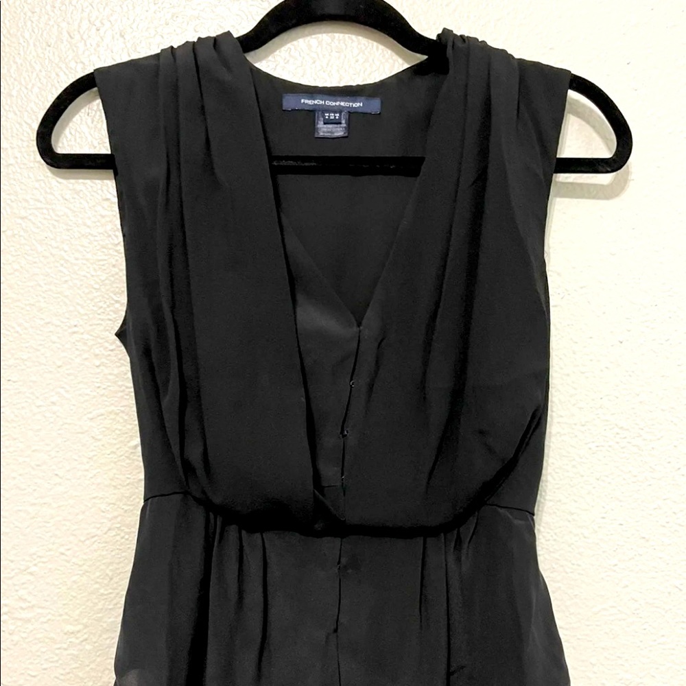 French Connection Black Silk Blouse, size 0